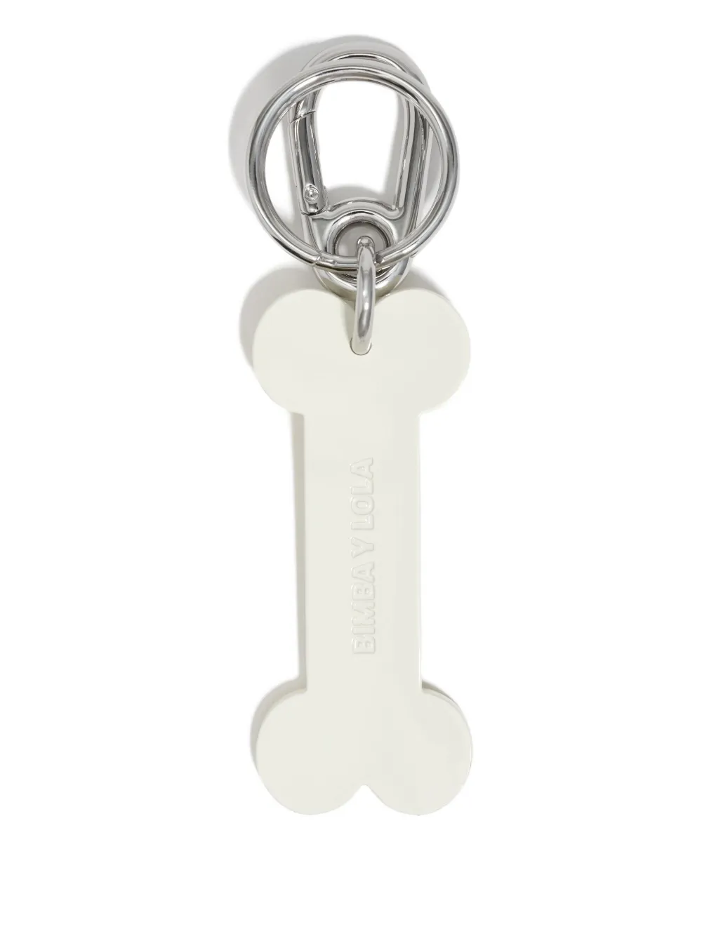 Bimba Y Lola Bone-shaped Metal Keyring In Silver