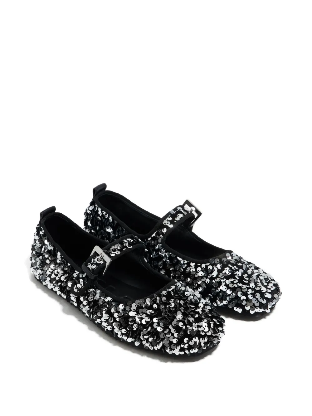 Bimba y Lola Ballerina's verfraaid met pailletten en gesp - Zwart