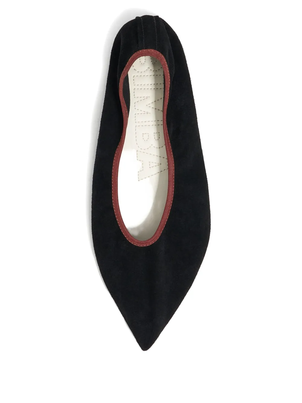 Bimba y Lola pointed-toe suede flat pumps Black