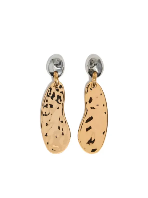 Bimba y Lola textured two-tone earrings