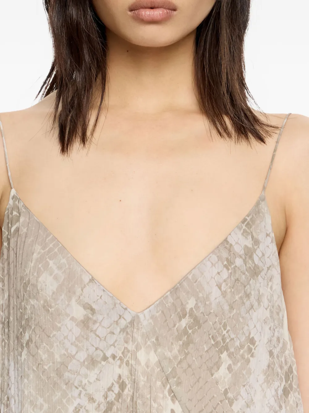 Bimba Y Lola Snake-print Maxi Dress In Gray