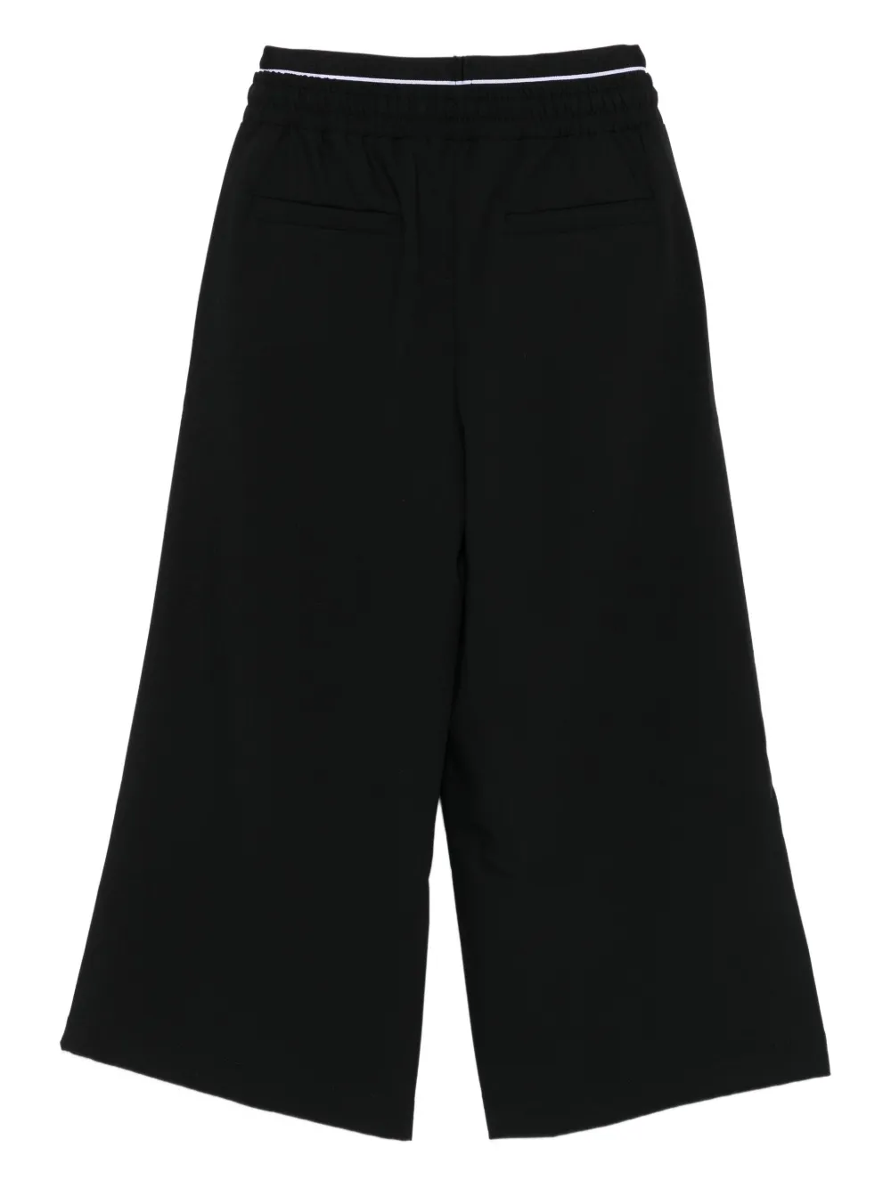 MSGM Kids elastic-waistband logo trousers Zwart