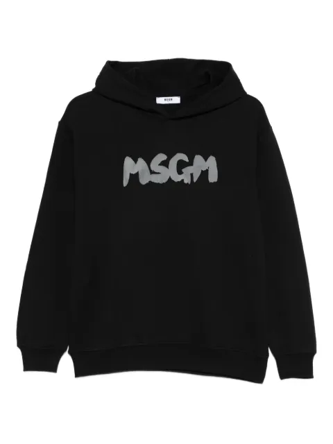 MSGM Kids logo-print hooded sweatshirt