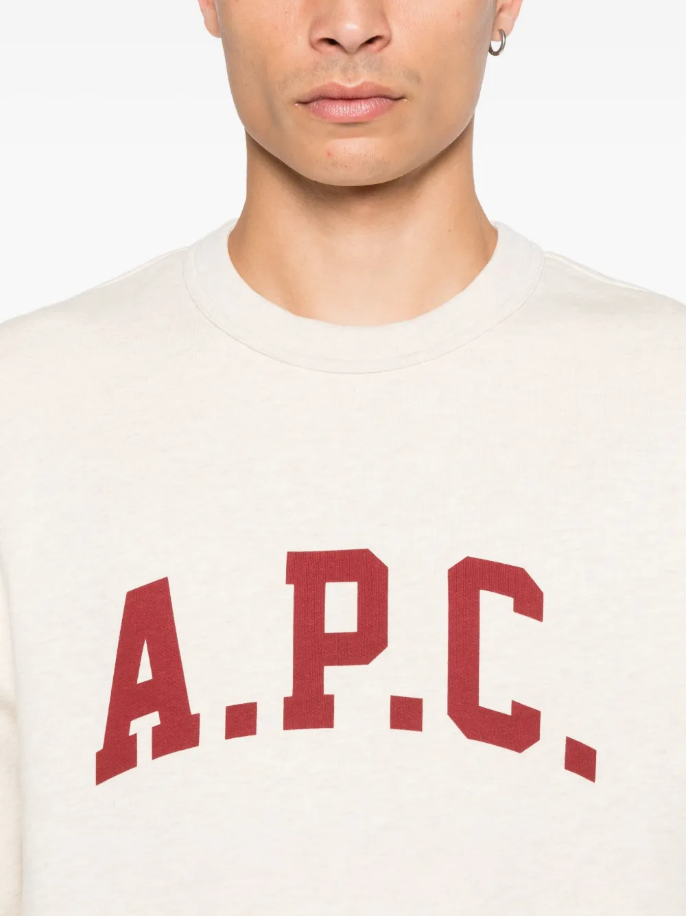 A.P.C. Sweater met logoprint Beige