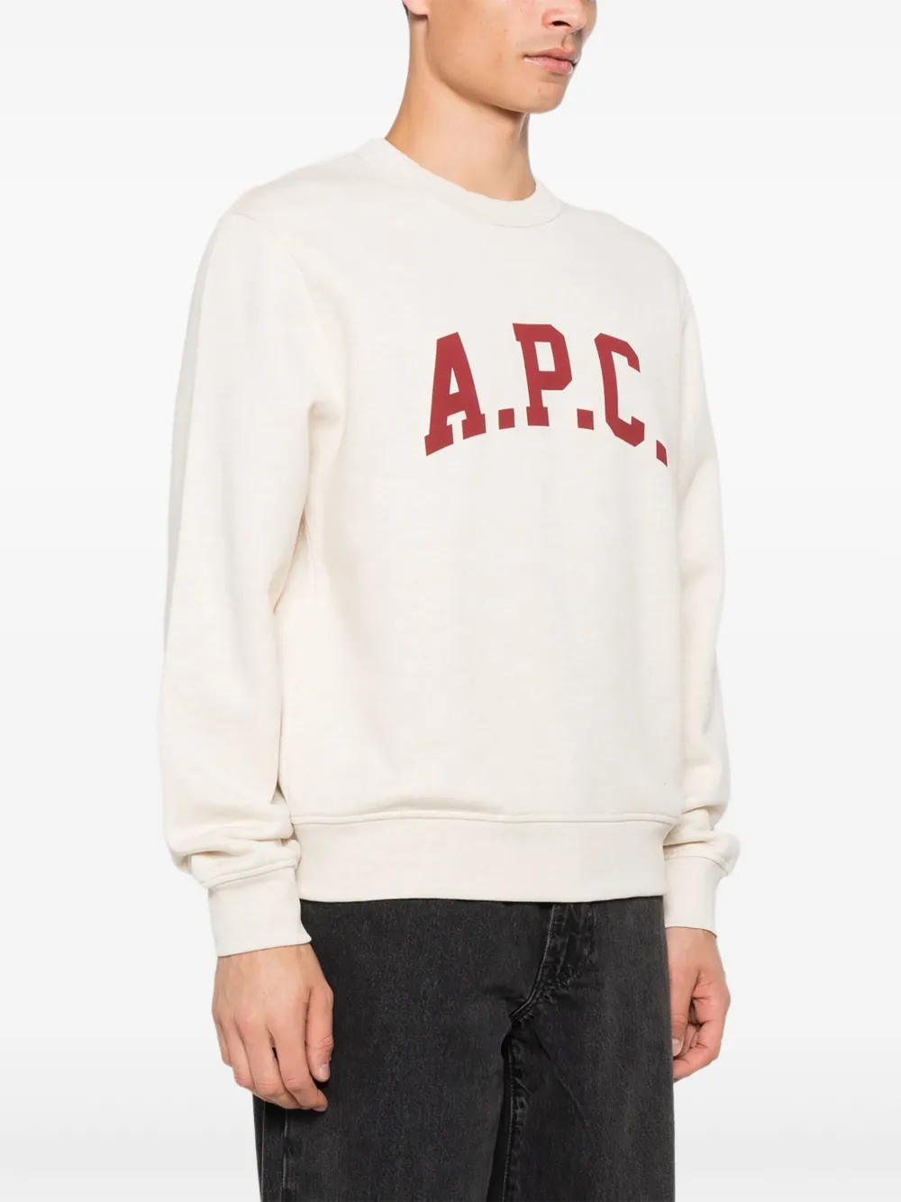 A.P.C. Sweater met logoprint Beige
