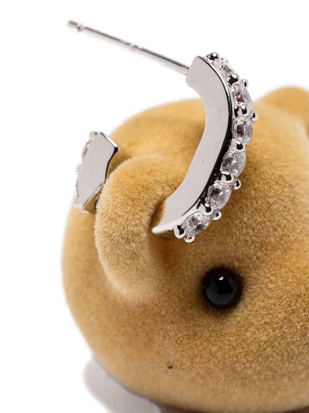 Yvmin Crystal-embellished Bear Earrings In Brown