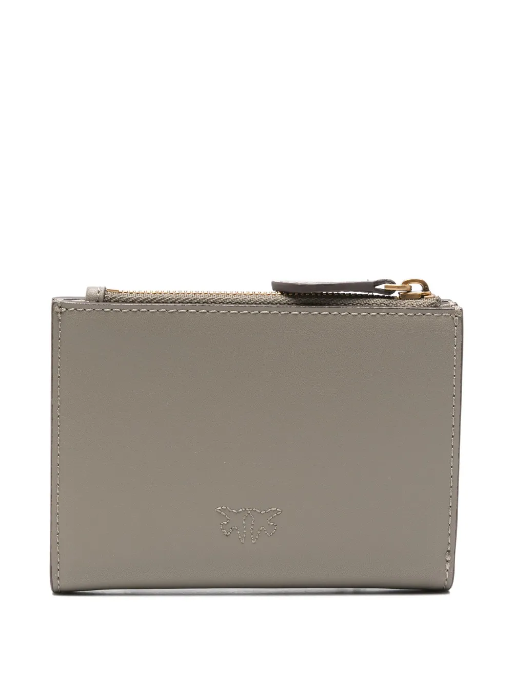 PINKO Leren portemonnee met rits Beige