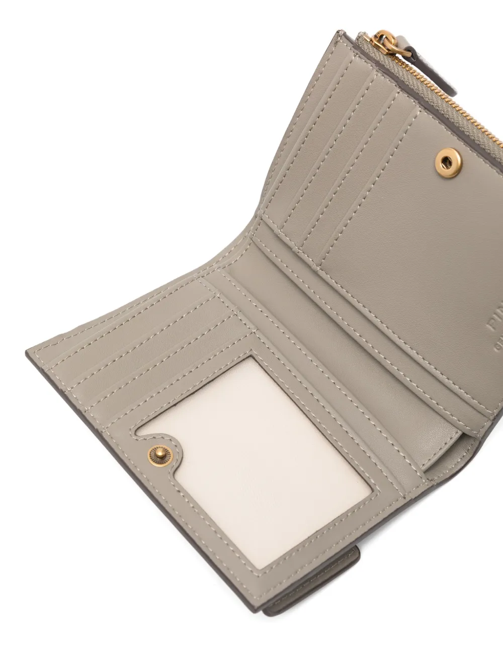 PINKO Leren portemonnee met rits Beige