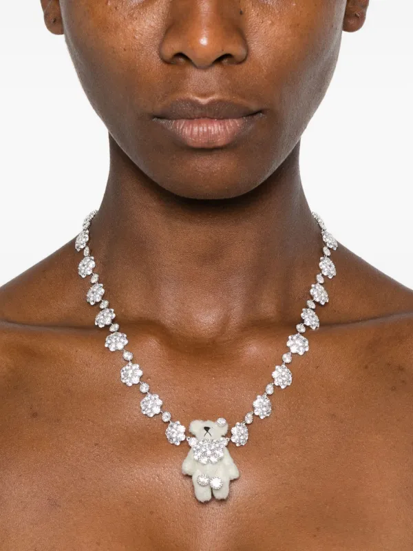 yvmin クマネックレス YVMIN テディベア ネックレス | シルバートーン | FARFETCH JP