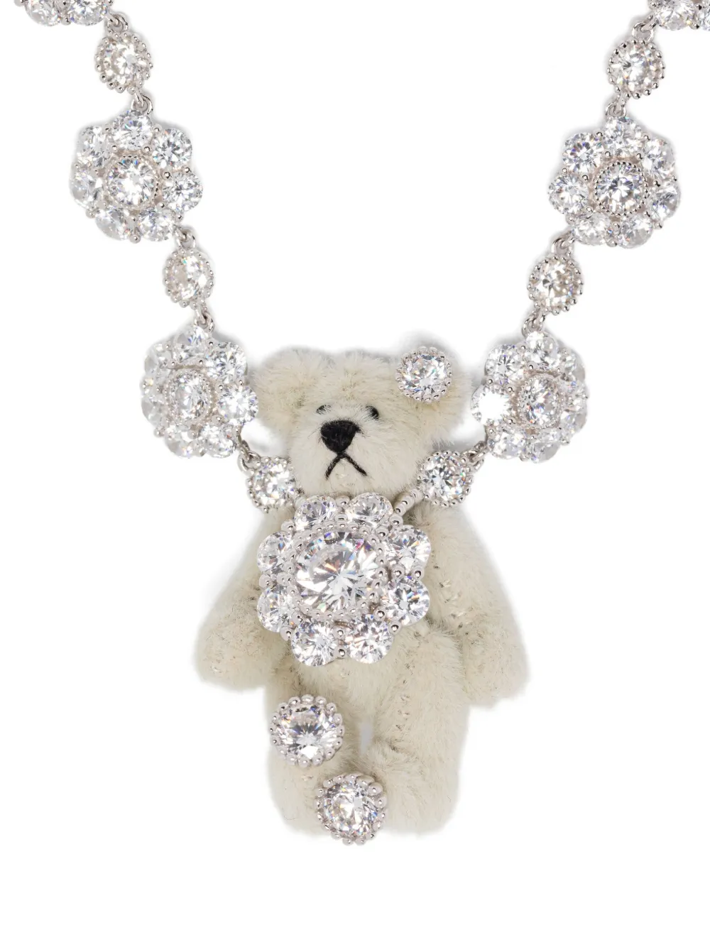 yvmin クマネックレス YVMIN テディベア ネックレス | シルバートーン | FARFETCH JP