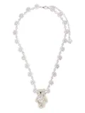 YVMIN teddy-bear flower-cluster necklace - Silver