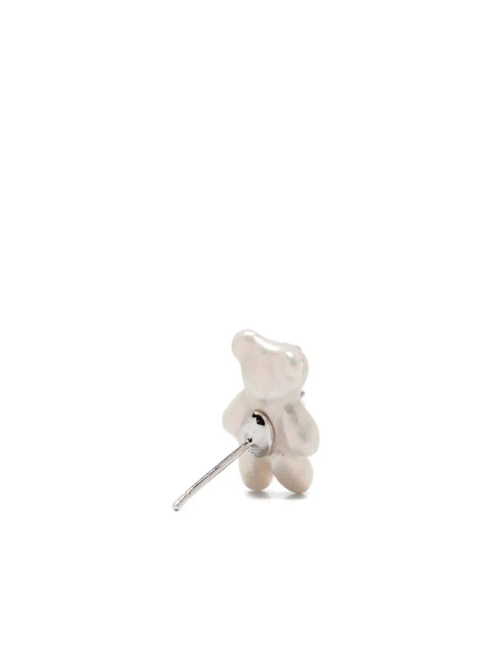 Yvmin Teddy Bear Brass Earrings In Metallic