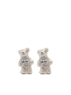 【美品】yvmin くま ピアス YVMIN イヴミン SS25 GEMSTONE PATCH UP MINI BEAR NAVEL RING