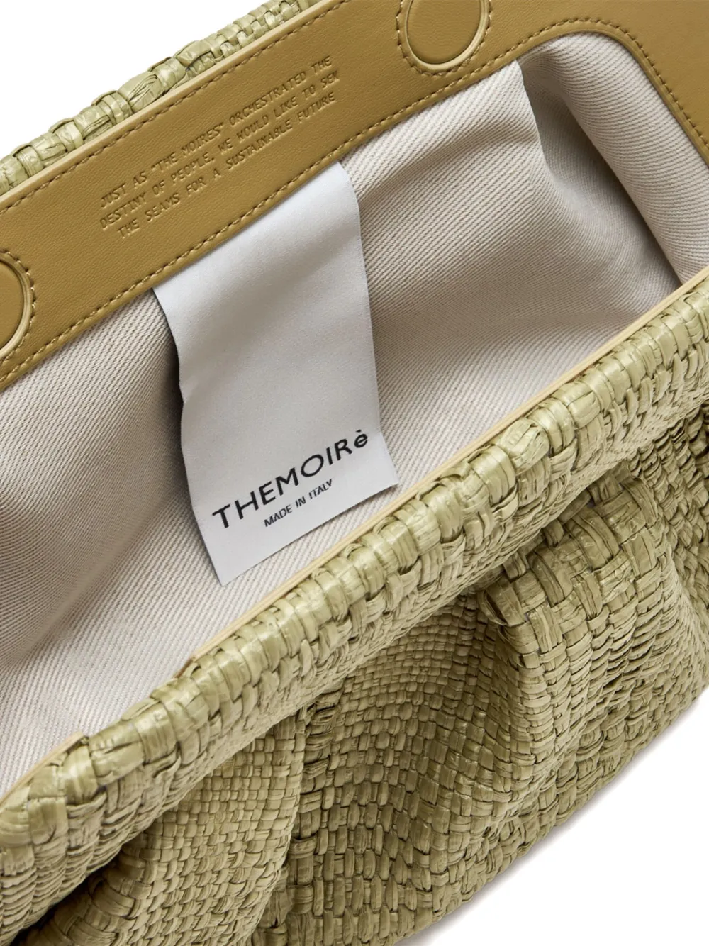 Themoirè Geplooide geweven clutch Groen