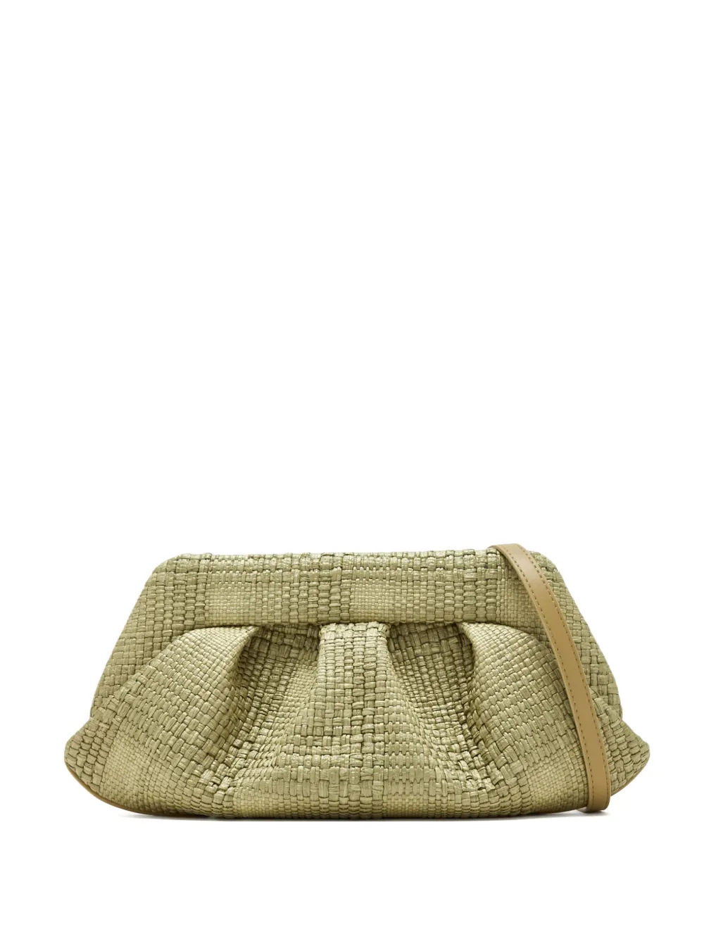 Themoirè Geplooide geweven clutch Groen