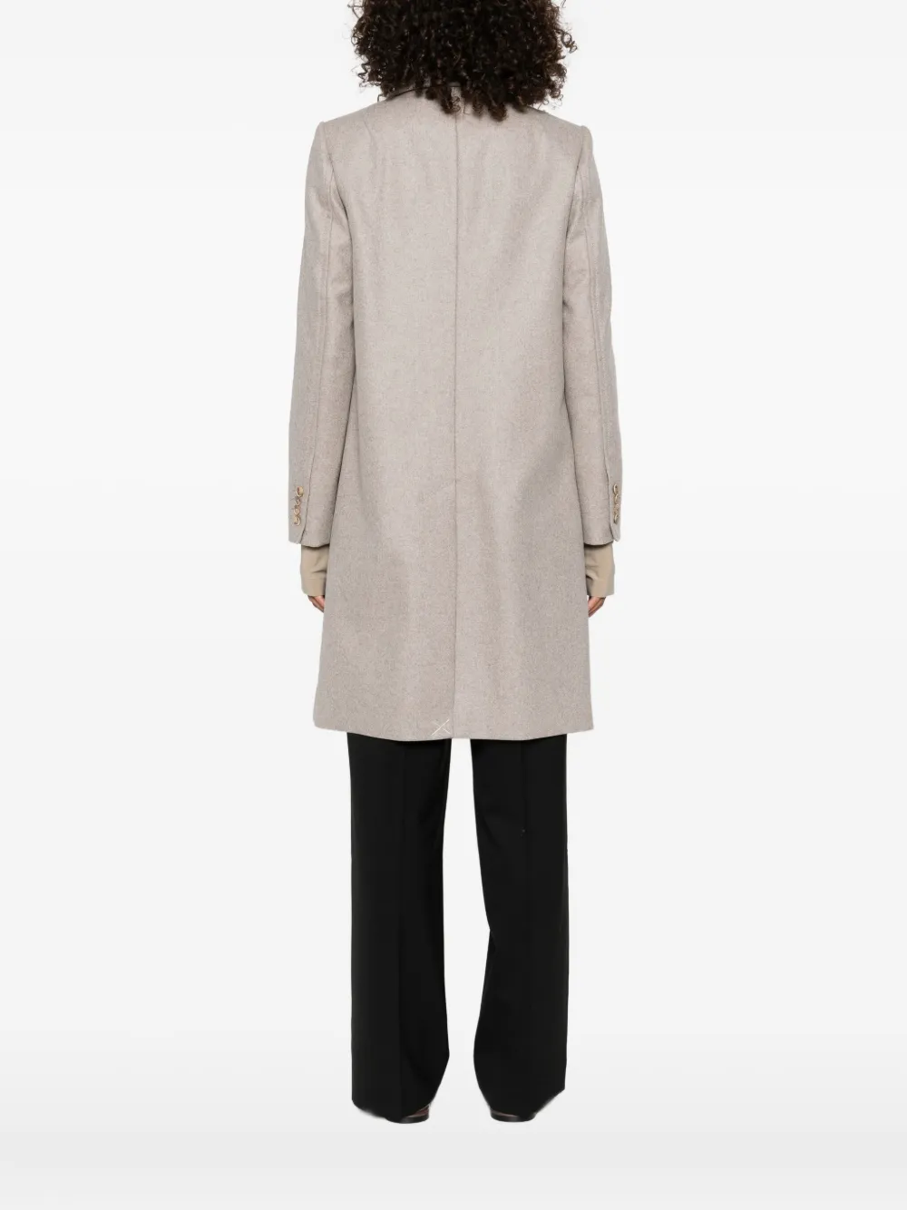 Fay double-breasted clasp coat Beige