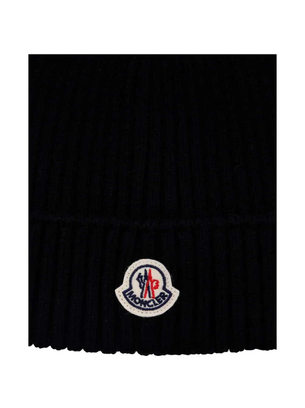Moncler Enfant ribbed logo hat Zwart