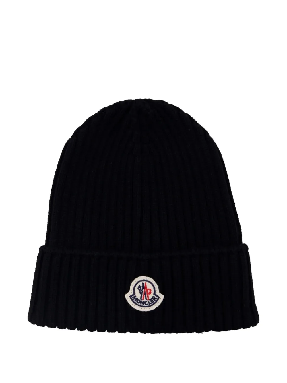 Moncler Enfant ribbed logo hat Zwart
