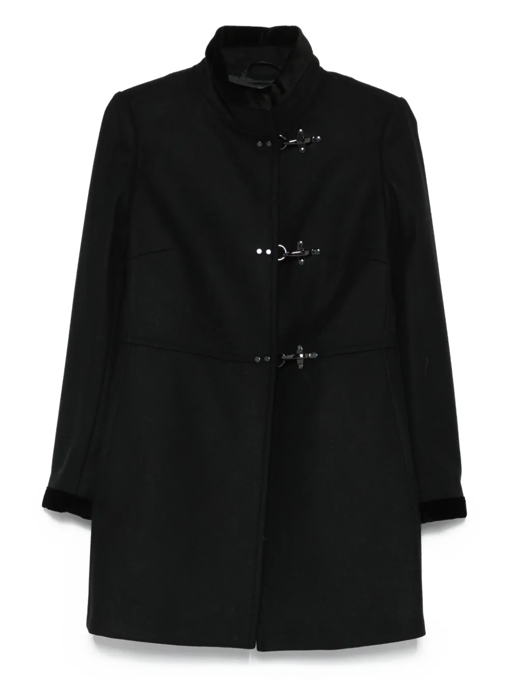Fay toggle-fastening single-breasted coat Zwart