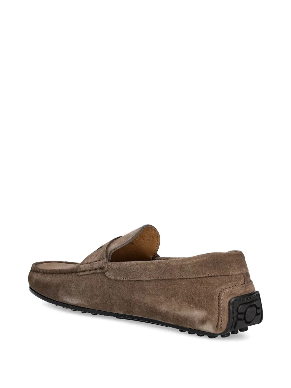 Hackett penny-strap suede loafers Brown