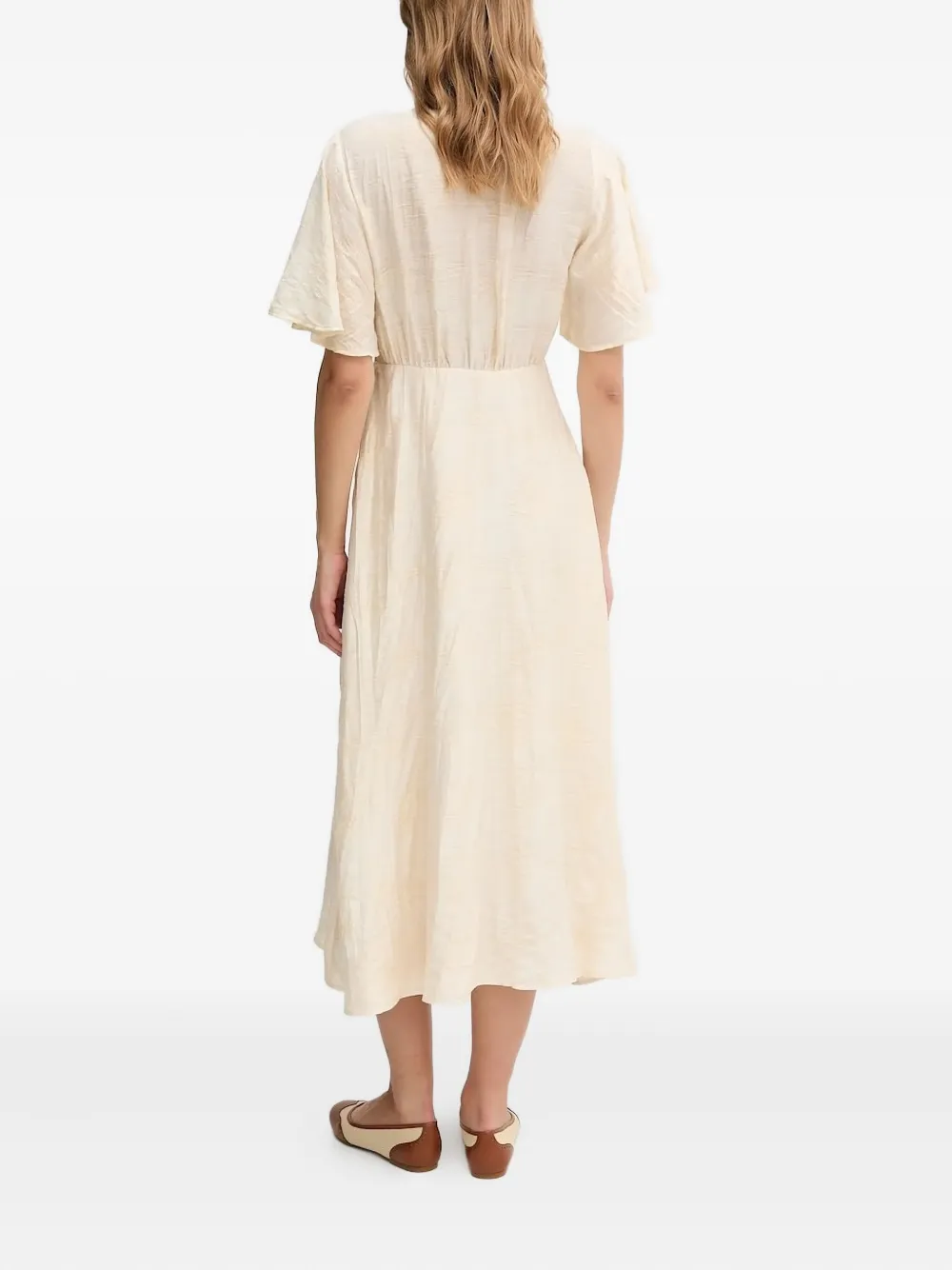 Hoss Intropia Button-front Flared Dress In White