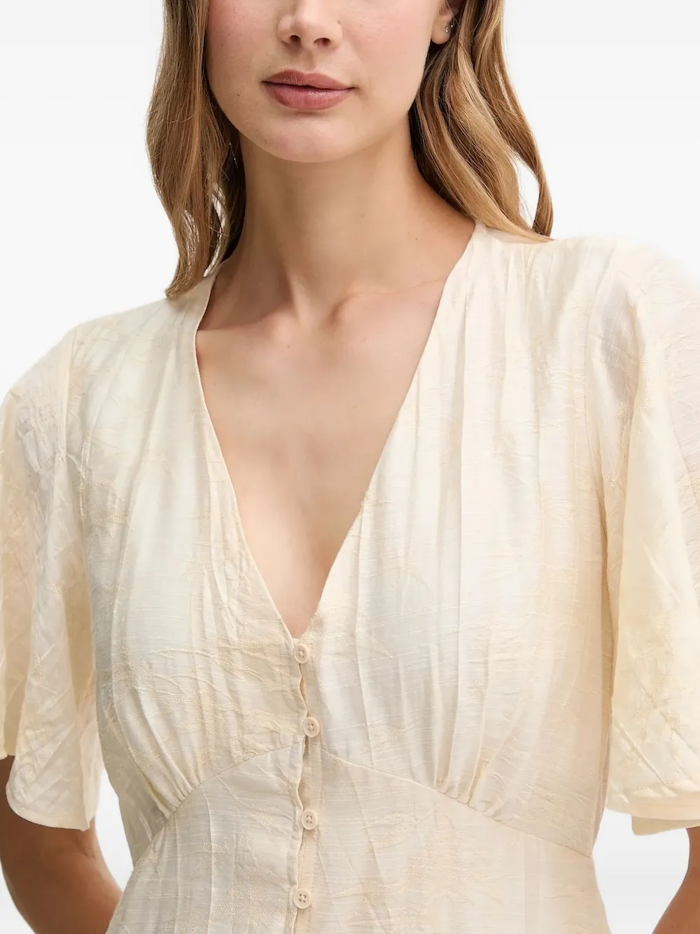 Hoss Intropia Button-front Flared Dress In White