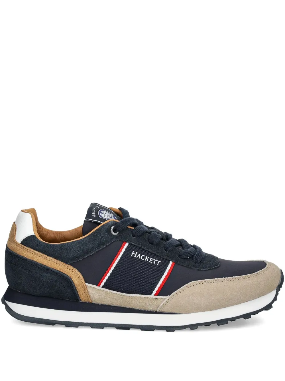 suede-panel striped sneakers