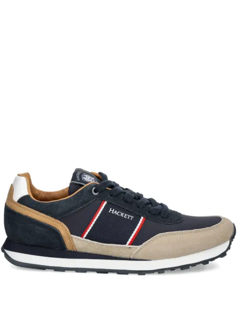 Hackett suede-panel striped sneakers 
