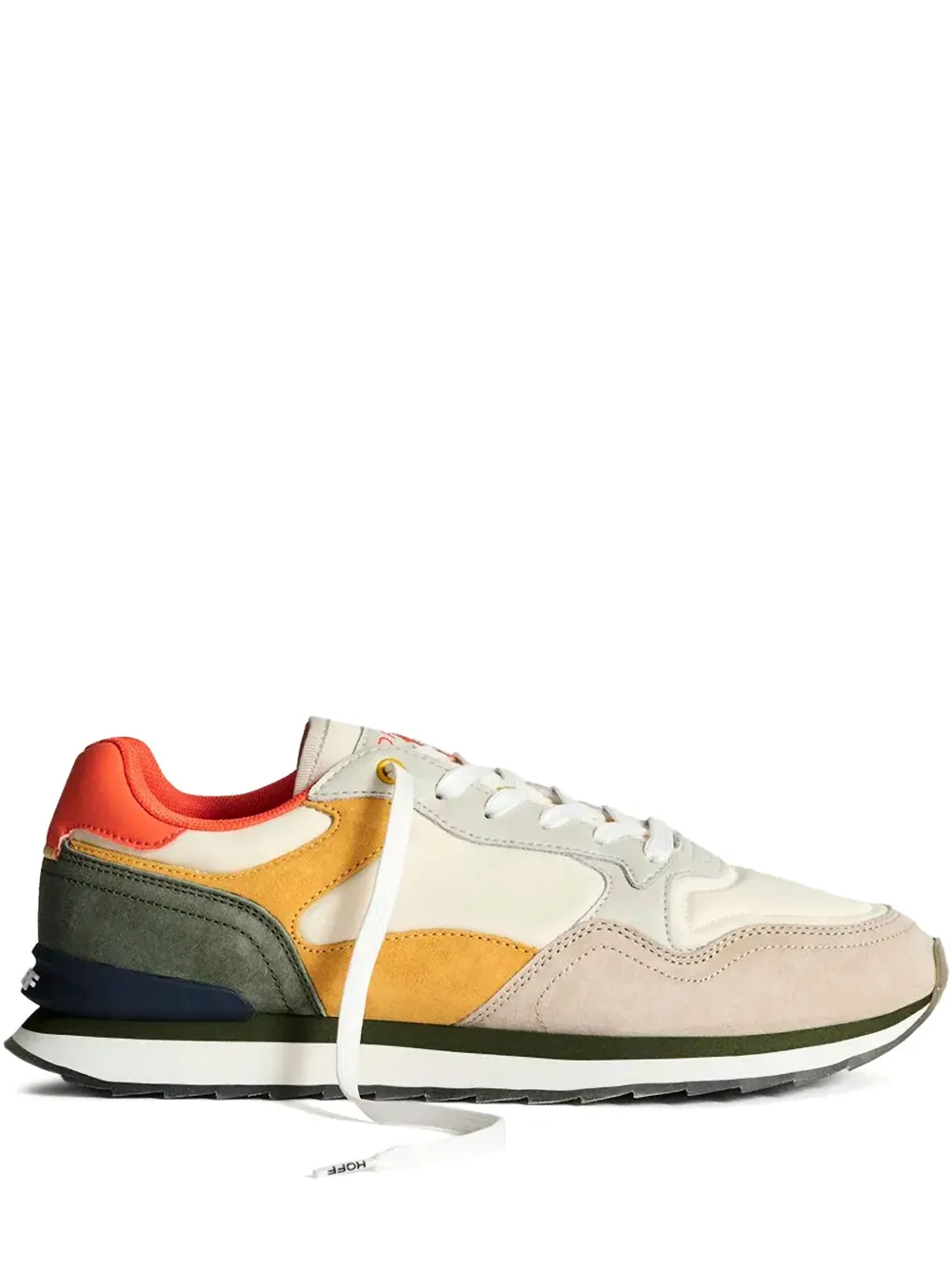 panelled suede trainers