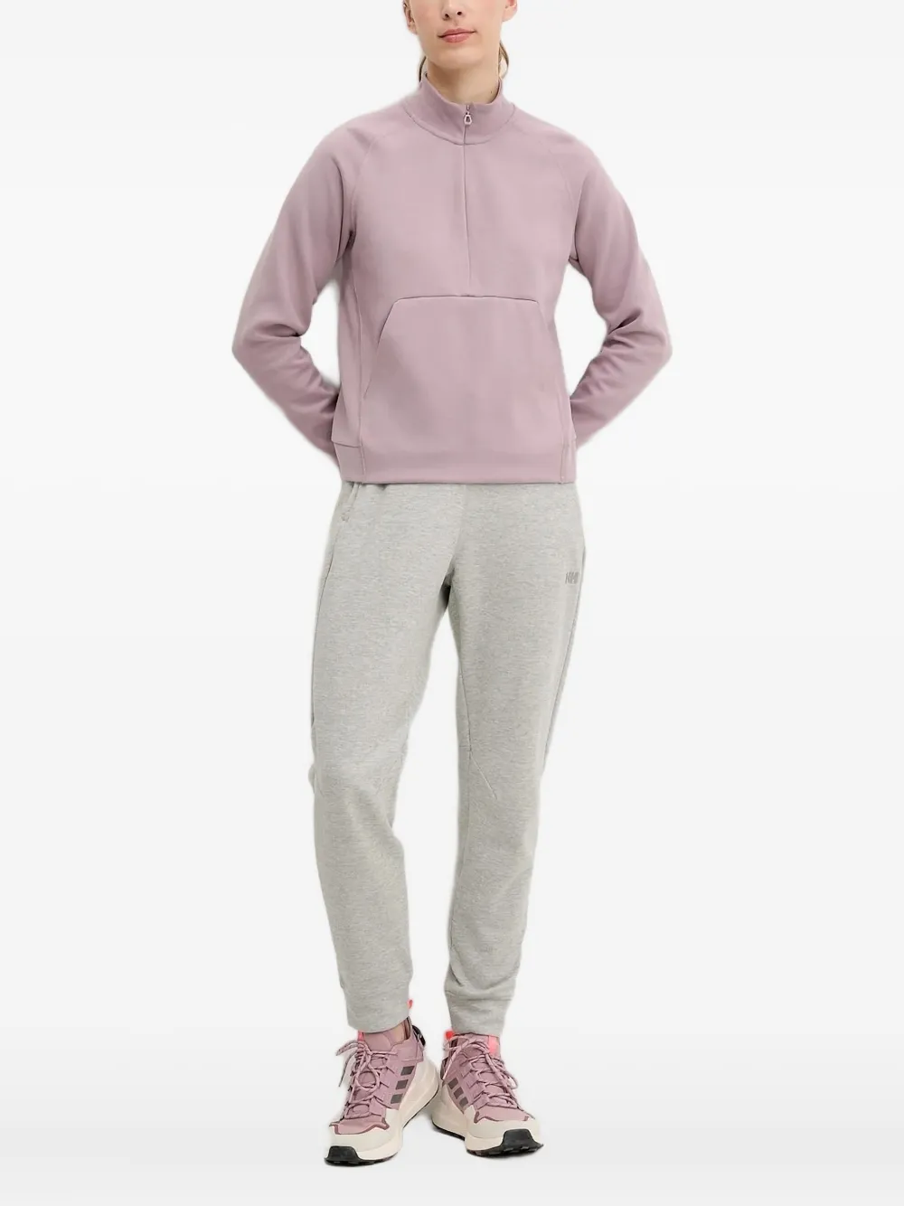 Helly Hansen half-zip kangaroo-pocket sweatshirt Roze