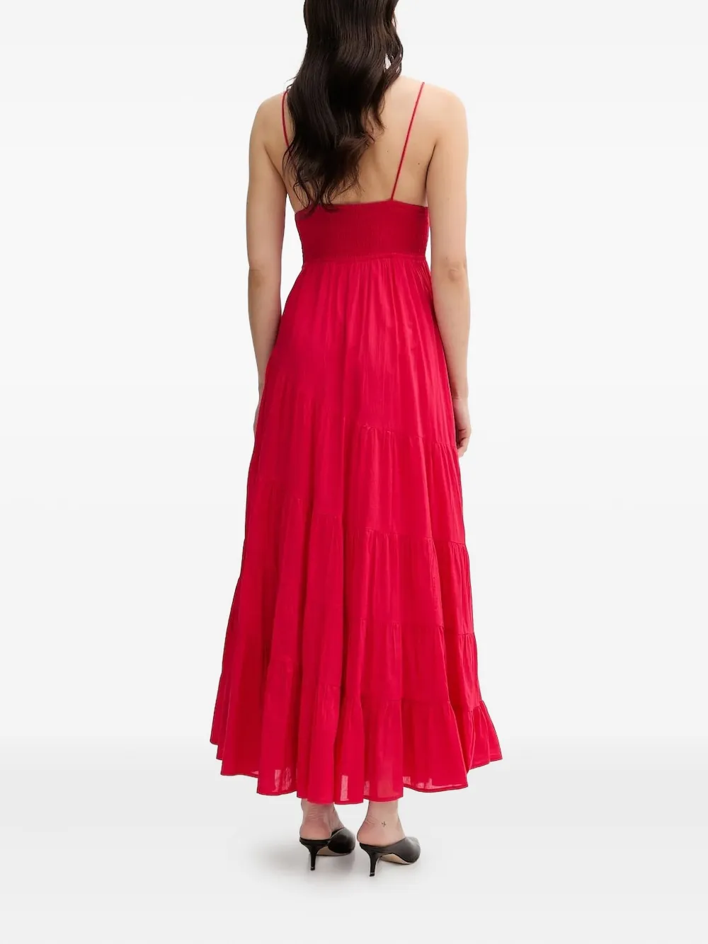 Hoss Intropia April Smocked Tiered Maxi Dress In Pink