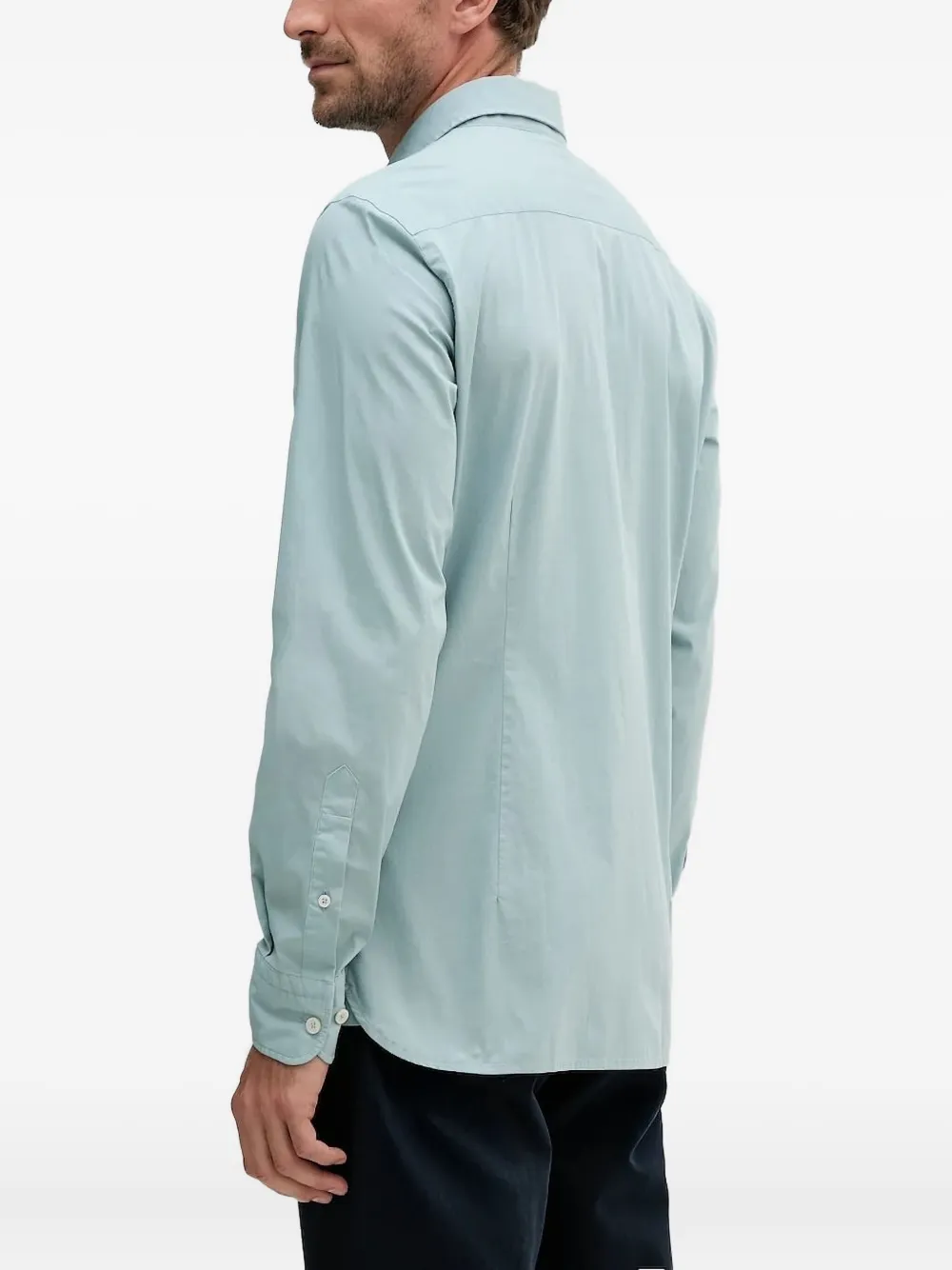 Hackett Overhemd met geborduurd logo - Blauw