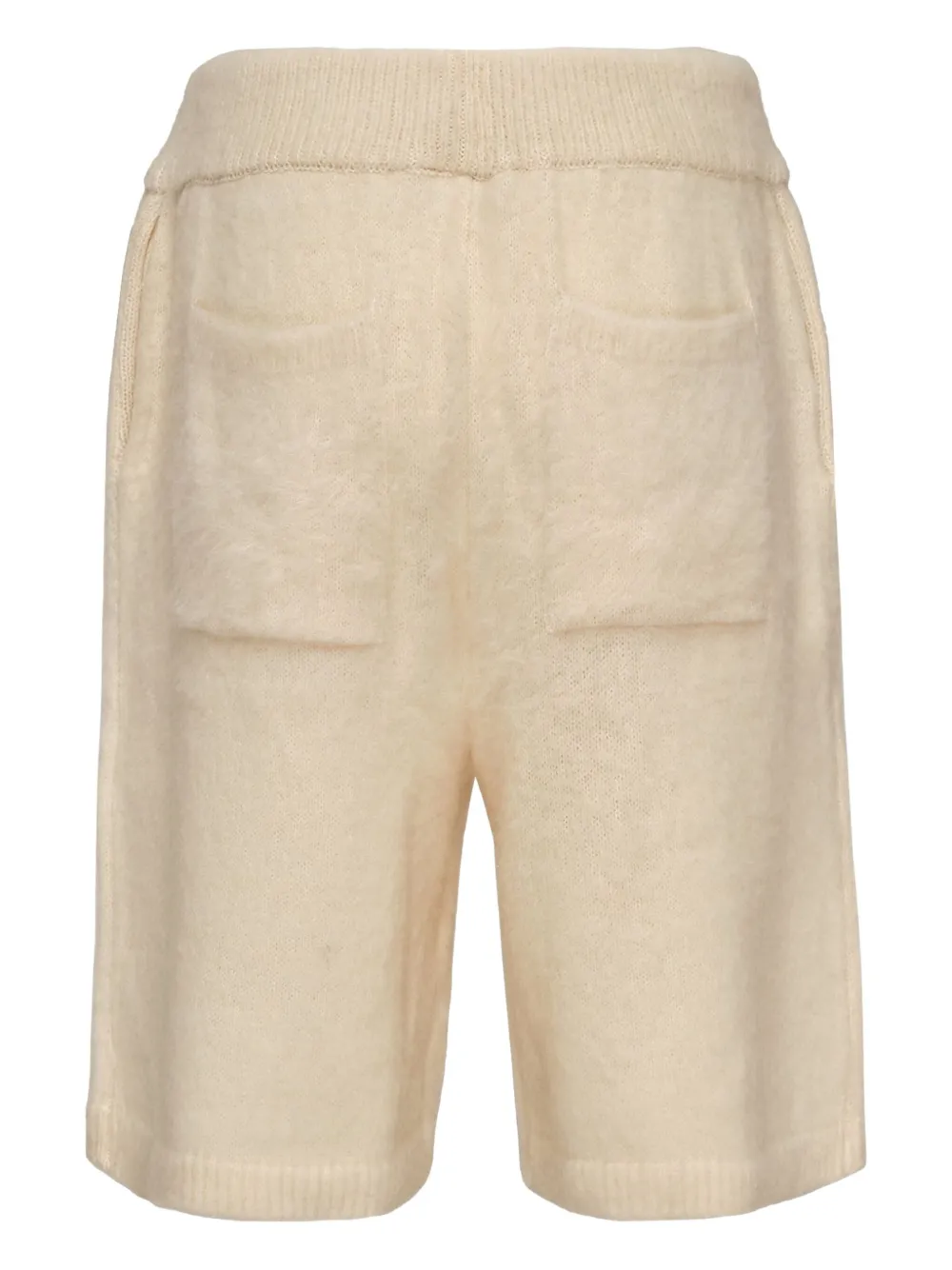 Rest&recreation Hairy Knit Shorts In Neutral