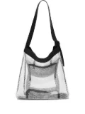 Pabepabe mesh-panel tote bag - White