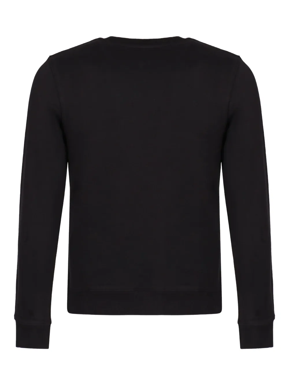 Maison Kitsuné Sweater met ronde hals en vossenkop applicatie Zwart