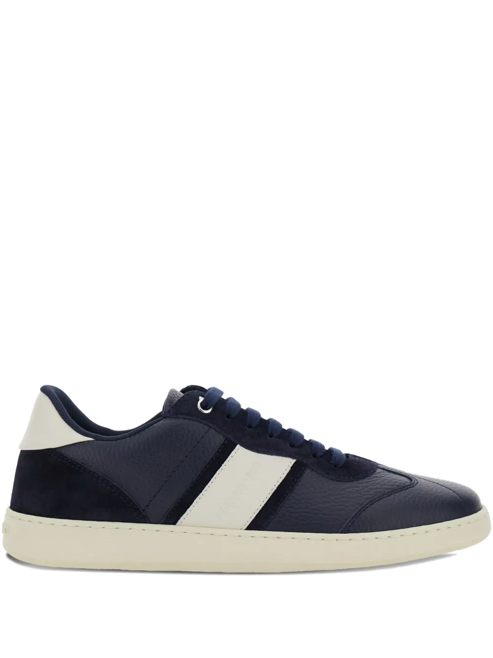 Ferragamo leather panelled sneakers Blue