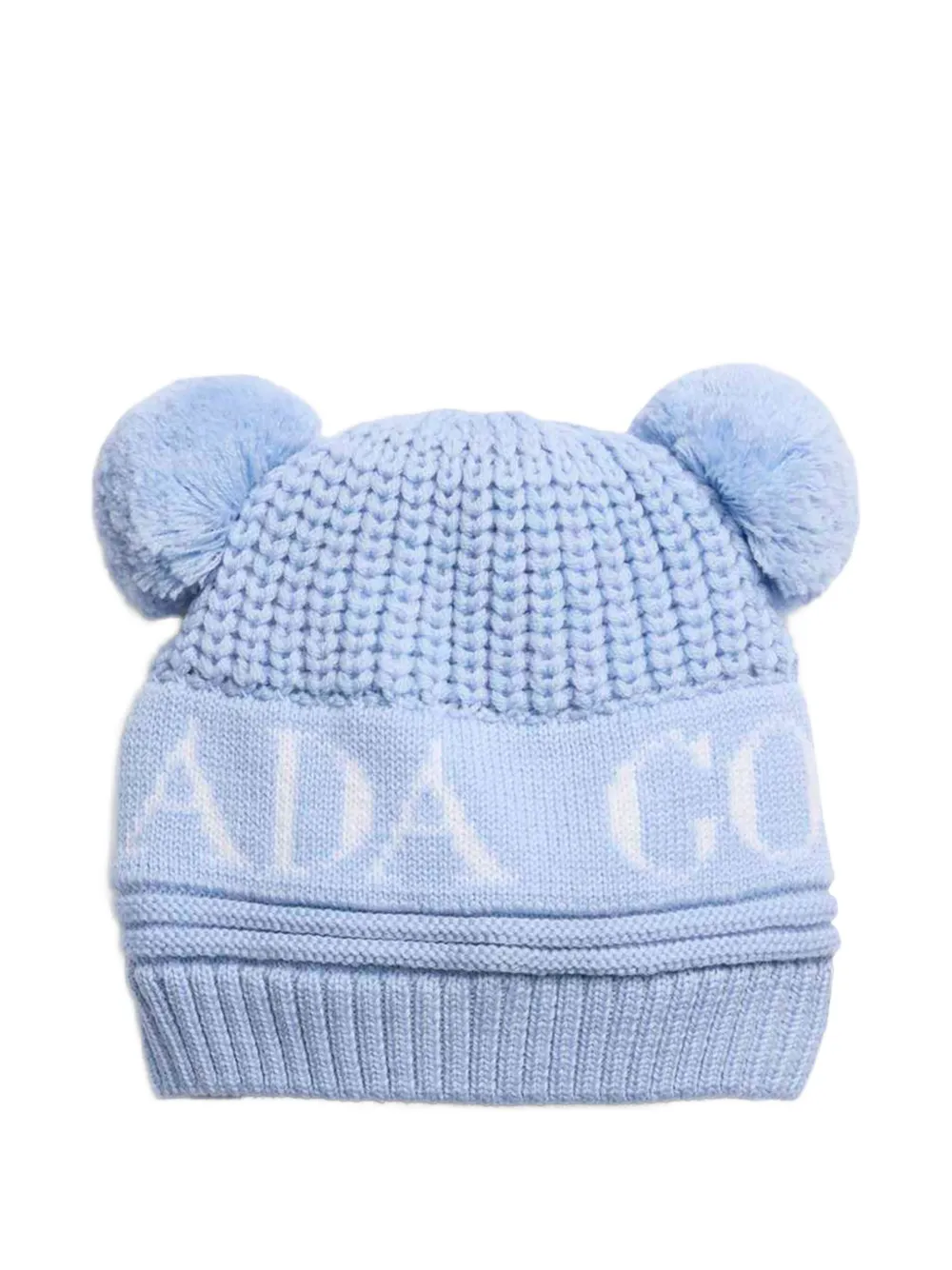 Canada Goose Kids Double Pom gebreide muts Blauw
