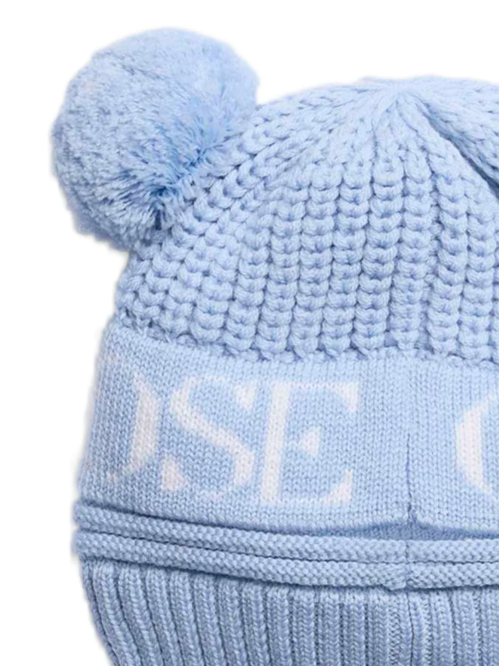 Canada Goose Kids Double Pom gebreide muts Blauw