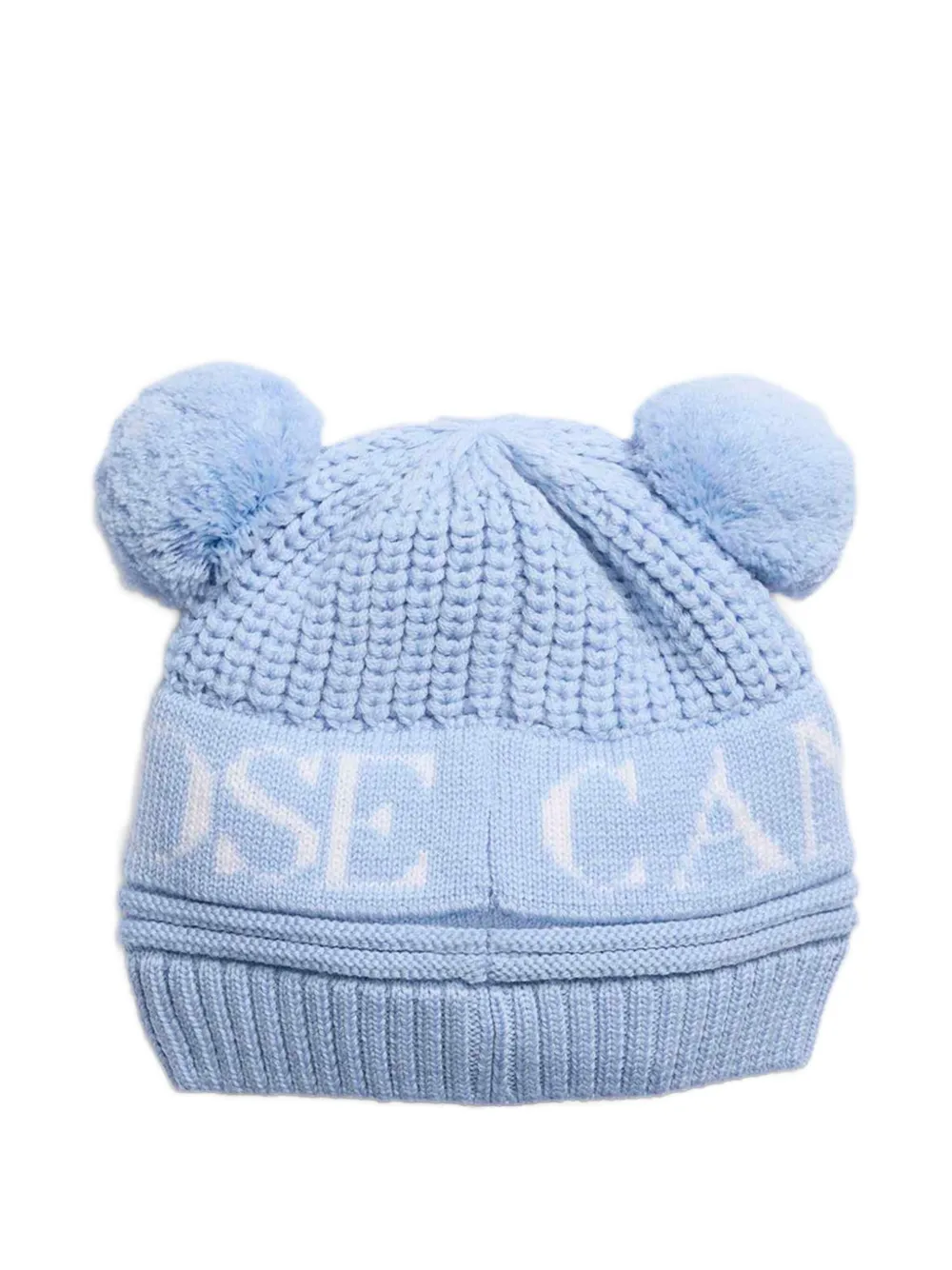 Canada Goose Kids Double Pom gebreide muts Blauw