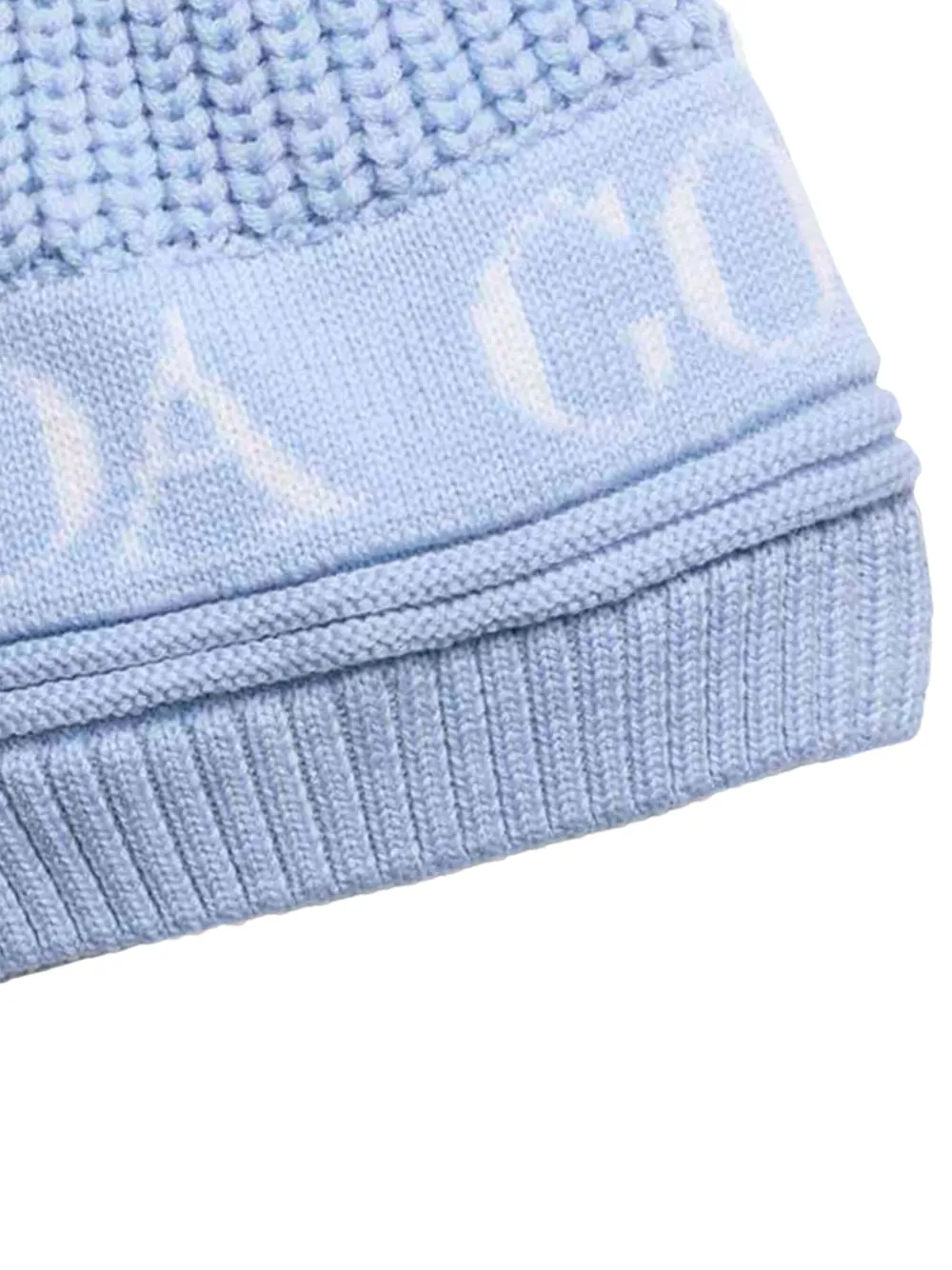 Canada Goose Kids Double Pom gebreide muts Blauw