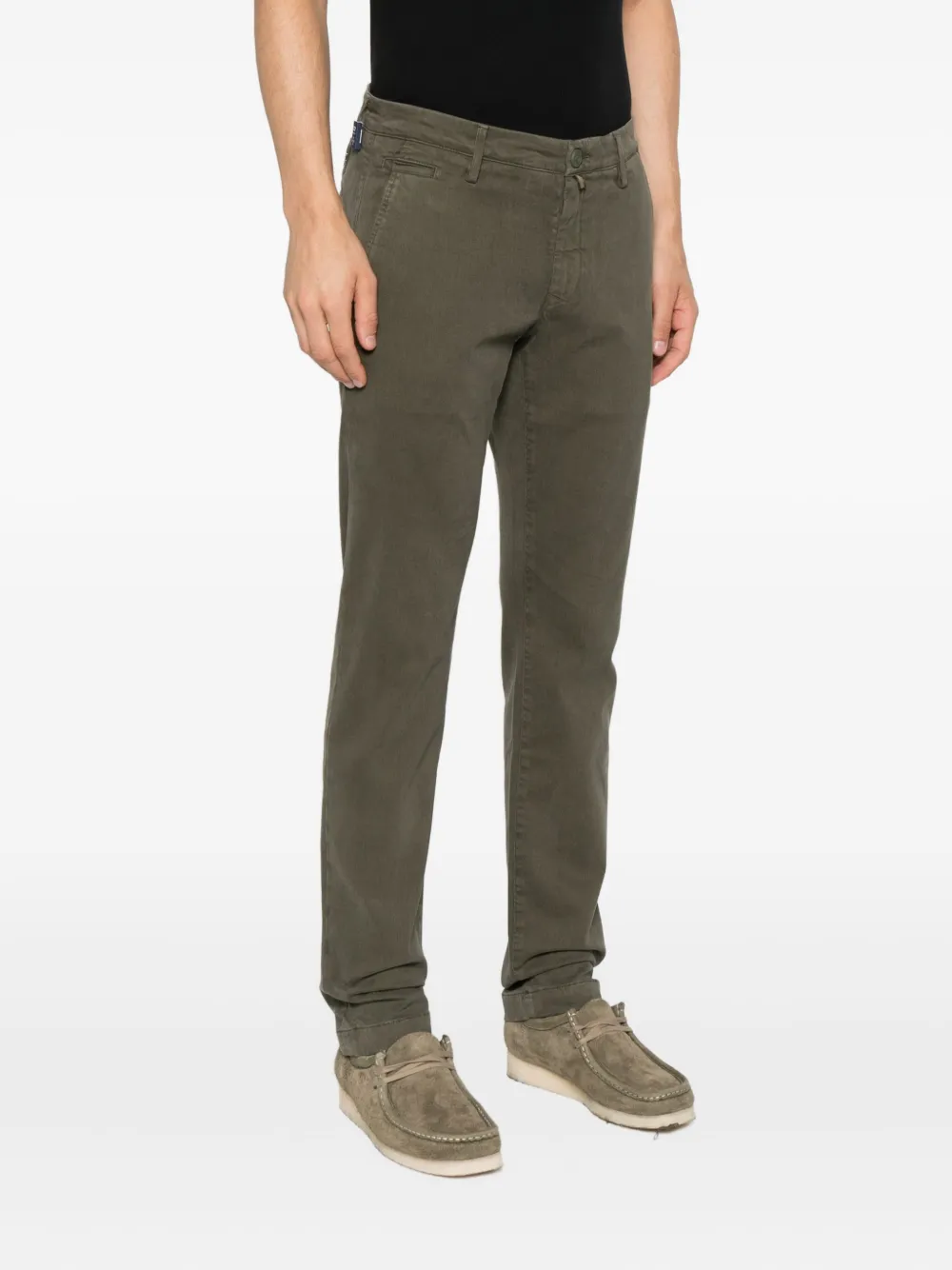 Jacob Cohën welt-pocket trousers Groen