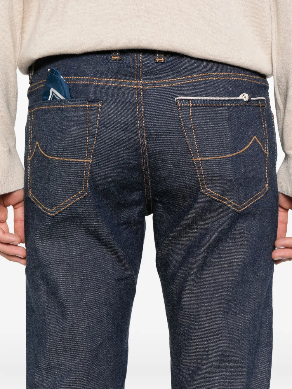 Jacob Cohën contrast-stitch jeans Blauw