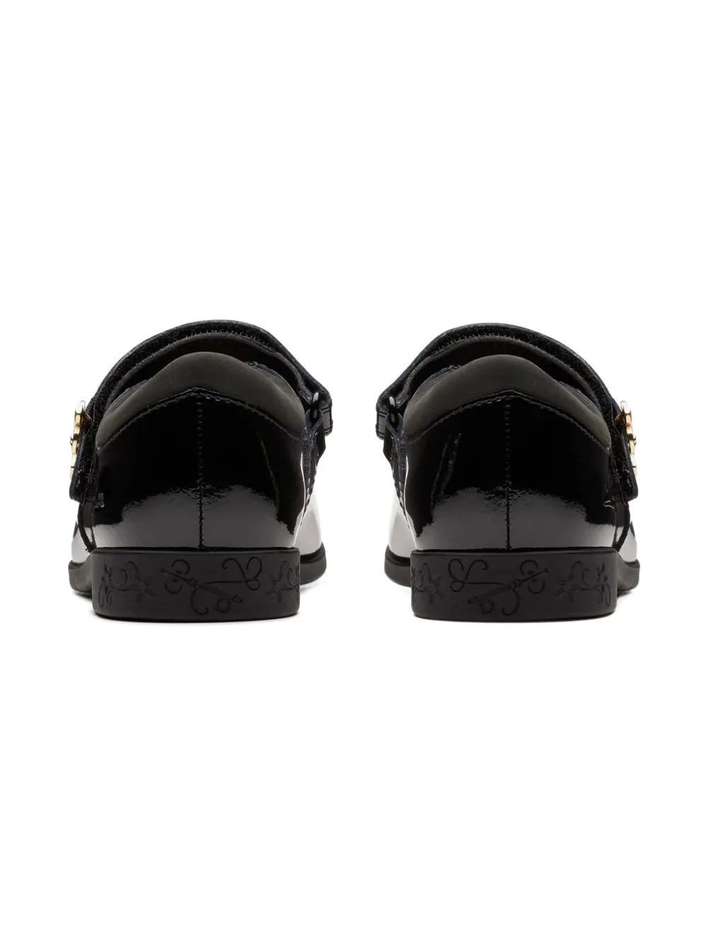 Clarks Kids leather ballet flats Black