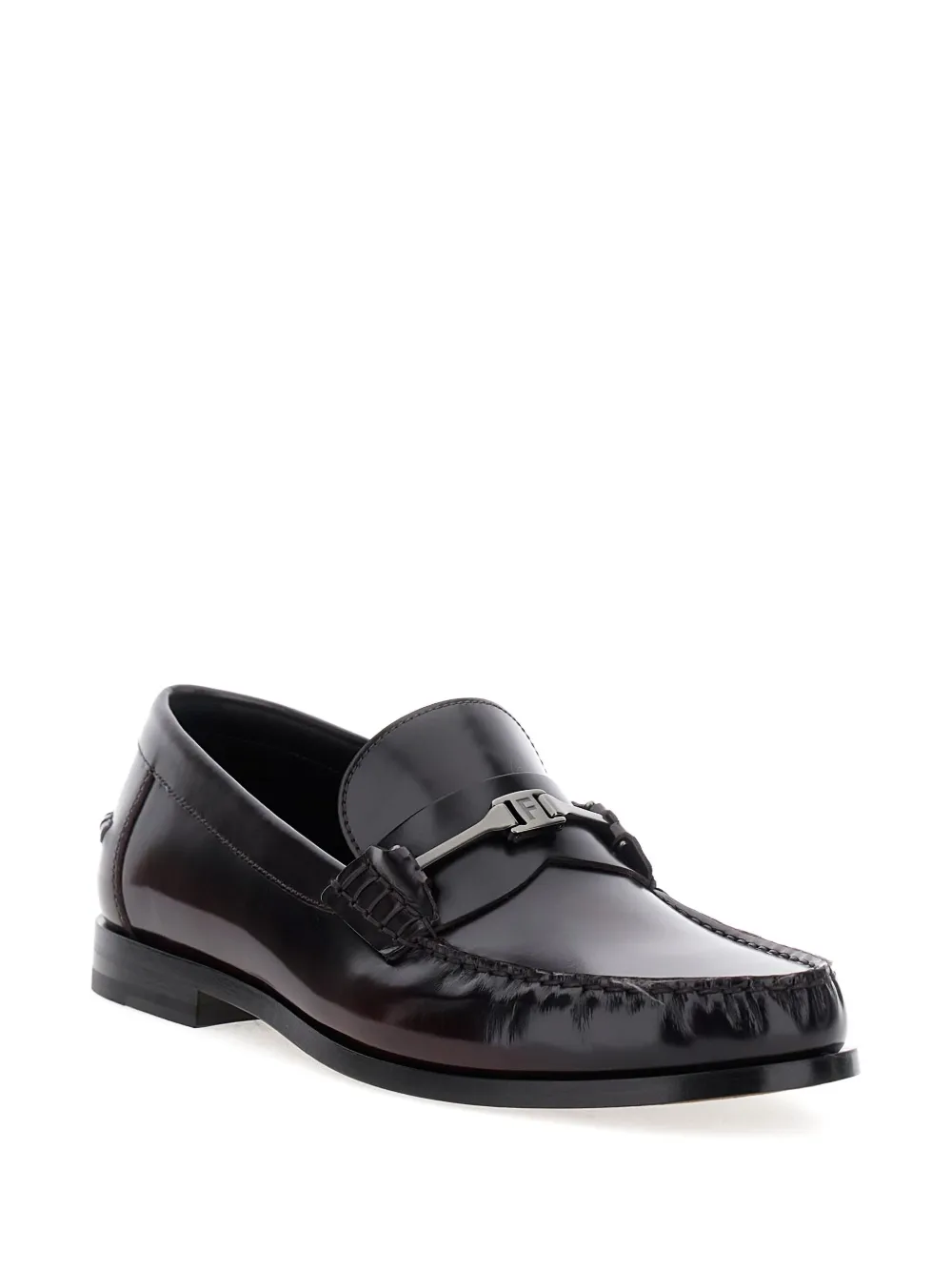 Ferragamo hardware-detail loafers Black