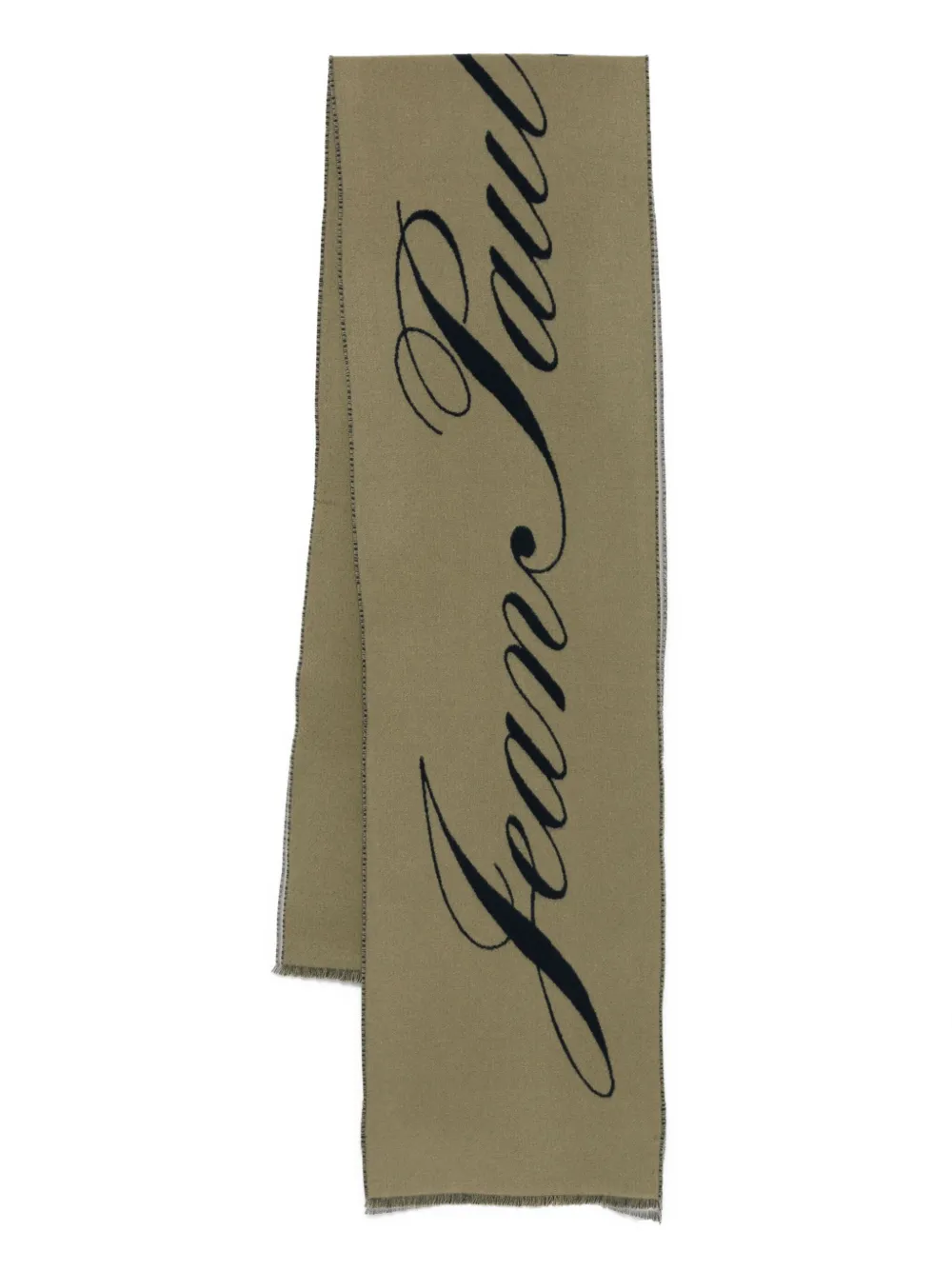 logo-detail wool scarf