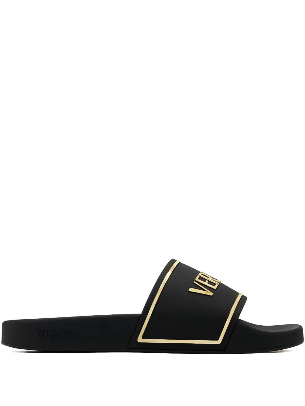 Versace logo-plaque slides Black