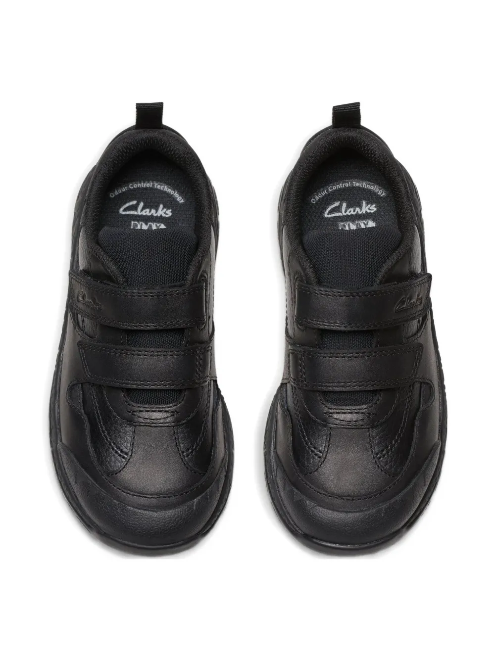 Clarks Kids Steggy 2 Pace spike-detail touch-strap sneakers Black