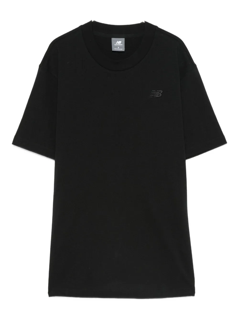 New Balance logo-embroidered cotton T-shirt - Nero