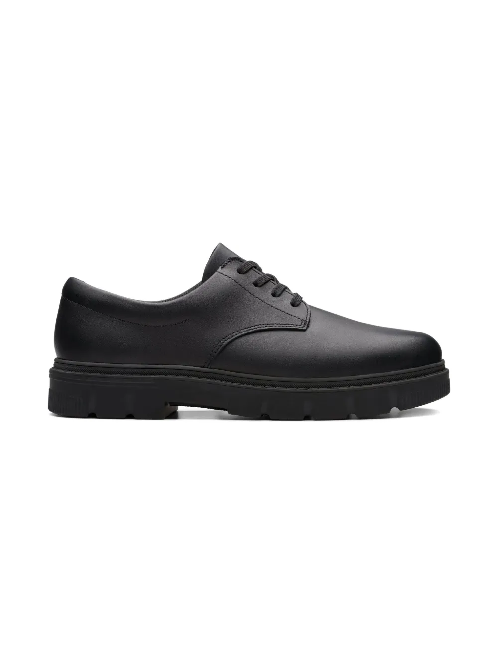 Clarks Kids Lorcam Loop lace-up derby shoes Black