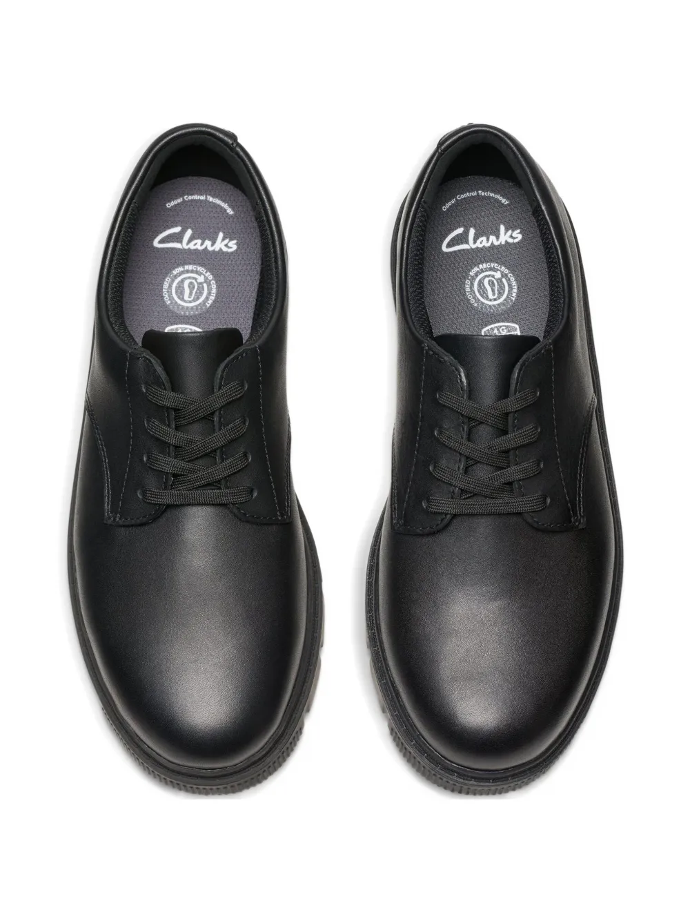 Clarks Kids Lorcam Loop lace-up derby shoes Black